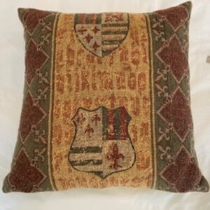 throw pillow with English family Crests